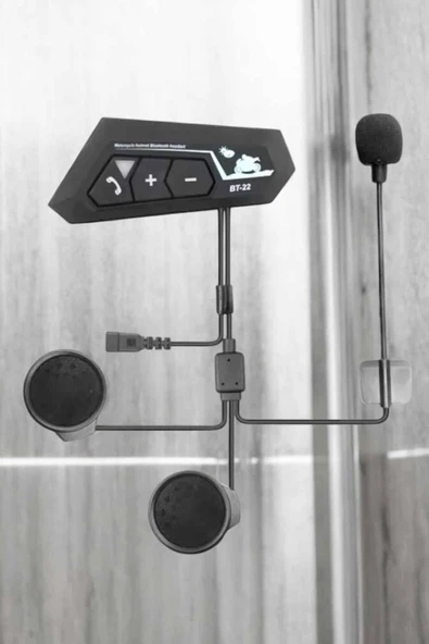 İnterkom Intercom Kask Kulaklık Bt22 Bluetooth Motosiklet Kulaklık 5.0 Bluetooth - Resim 4