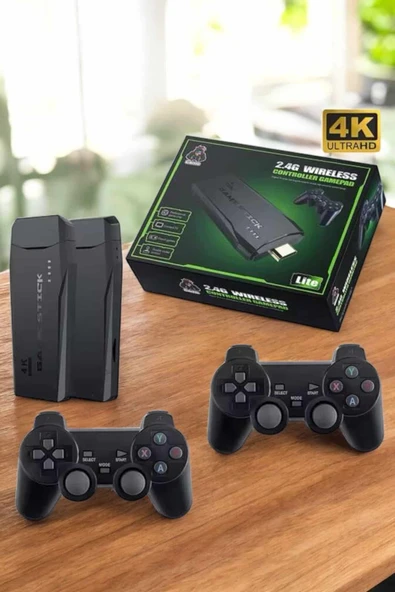 Gaming Atari 2.4g Uyumlu Kablosuz Çift Kol Game Stick - Resim 3