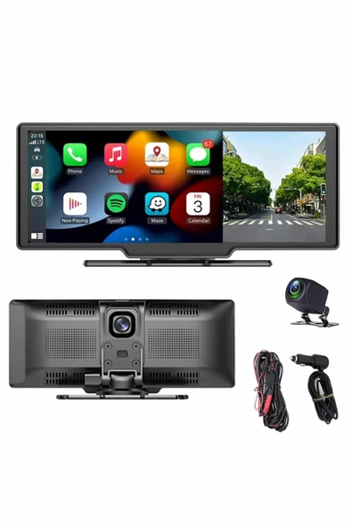 4K Ultra Araç İçi Ön ve Arka Kameralı Ekran HD 2 Kameralı Torpido Üstü Araç Multimedya - Resim 3