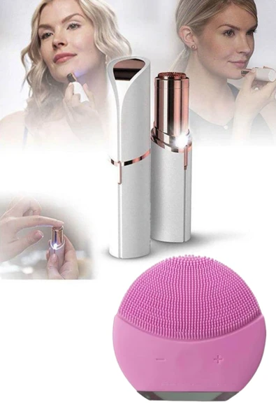 KAŞ BIYIK VE YÜZ EPİLASYON ALETİ VE TİTREŞİMLİ YÜZ TEMİZLEME MASAJ ALETİ İKİLİ SET - Resim 5