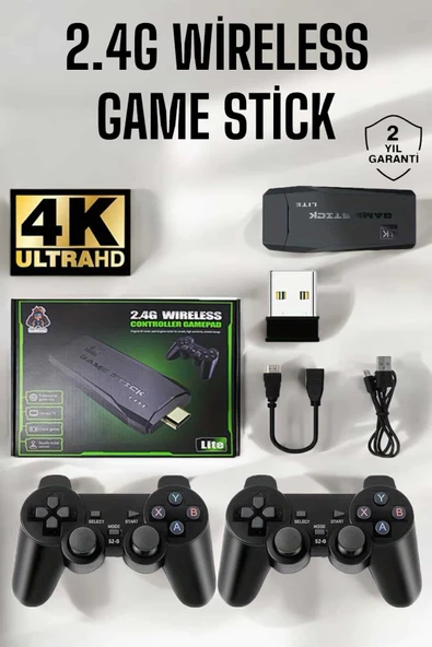 Gaming Atari 2.4g Uyumlu Kablosuz Çift Kol Game Stick ürün görseli 1