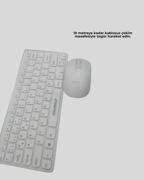 2.4 Ghz Wireless Kablosuz Klavye Mouse Seti Tv Pc Uyumlu - Resim 3