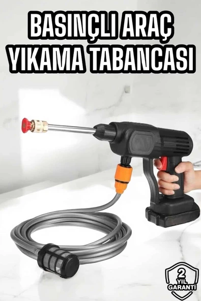 Yeni Nesil Araç Yıkama Şarjlı Tabancası Basınçlı Su Hazneli ürün görseli 1