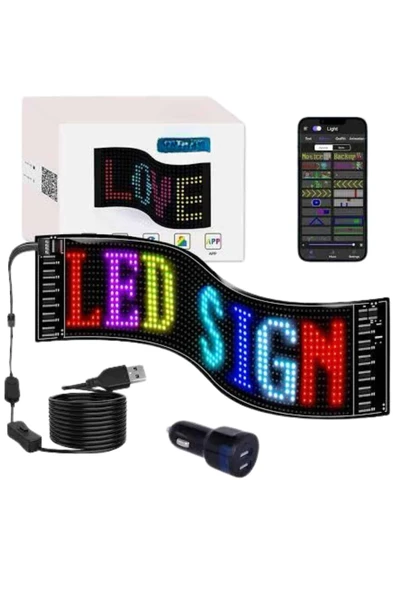 LED Matrix Panel RGB Ekran Kumandalı Araç Camına Uygun - Resim 3