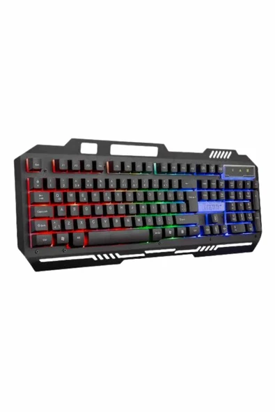 Işıklı Oyuncu Q Klavye Mouse Seti Siyah Gaming Oyuncu Klavye - Resim 5