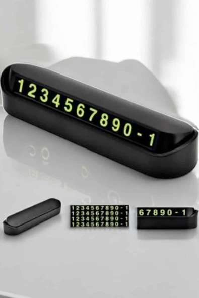 Araba Park Numaratörü Araç İçi Numaralık Değiştirilebilir Çevirmeli Mini - Resim 4