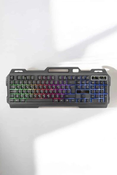 Oyuncu Klavyesi Q Klavye RGB Işıklı Mouse Hediyeli - Resim 4
