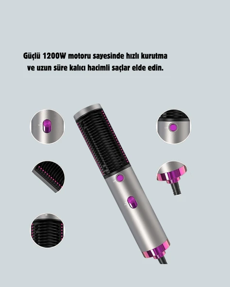 Hızlı Kurutma ve Parlak Saçlar İçin Profesyonel Fırça - Resim 2