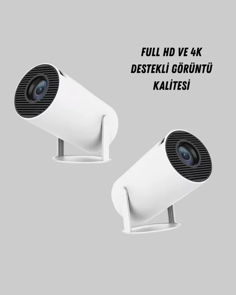 4K Destekli Full HD Projeksiyon Cihazı – 130 inç Geniş Ekran, WiFi ve HDMI Bağlantılı - Resim 4