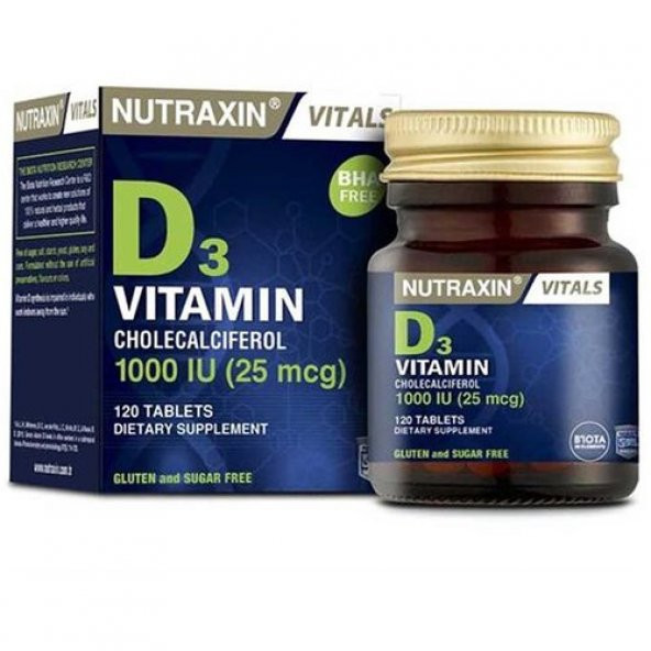 Nutraxin Vitamin D3 1000 IU 120 Tablet