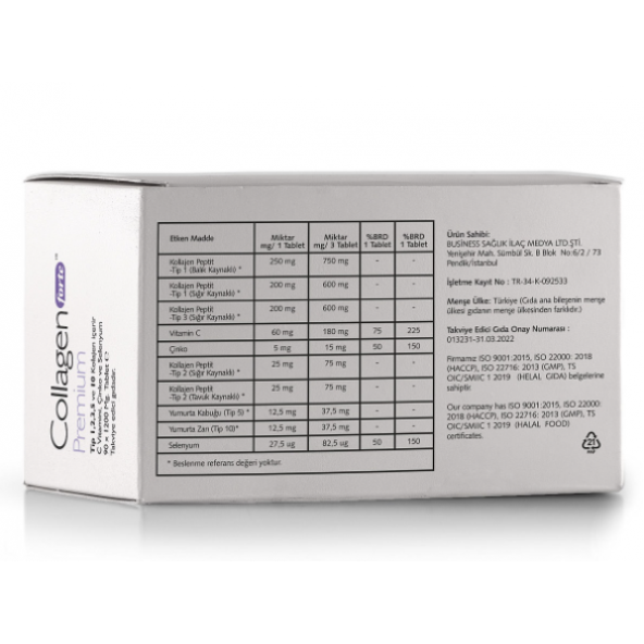 Collagen Forte Premium 5 Tip Kolajen Tip 1, Tip 2, Tip 3, Tip 5, Tip 10 - 2