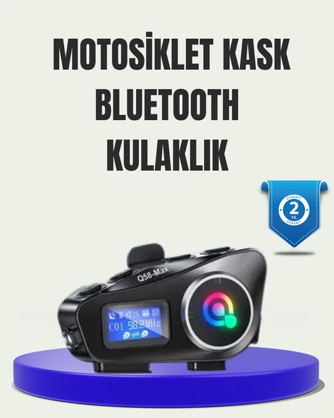 IP65 Suya Dayanıklı Kask Bluetooth Kulaklık LCD Ekranlı ürün görseli 1