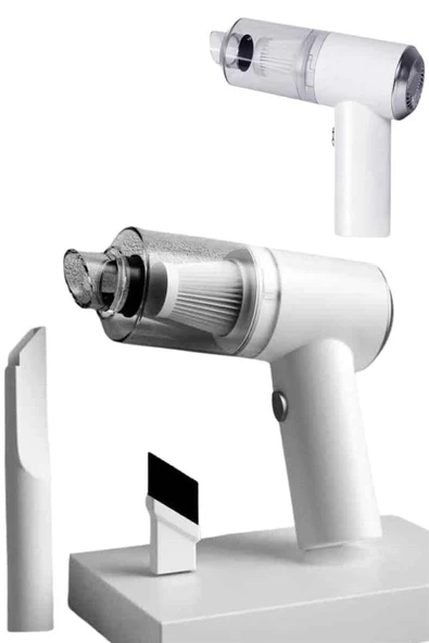 Vakumlu Süpürge Şarjlı Elektrikli Mini Taşınabilir Uzun Ömürlü Hazneli - Resim 2