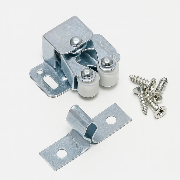 Metal Kelebek Çıt Çıt Dolap Kapak Tutucu Mıknatıslı Kapı Kilidi Sağlam Güçlü Tutuş Paslanmaz - Resim 5