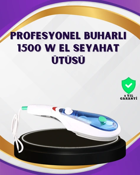 1500W Buharlı Kırışıklık Giderici Ütü | Ev ve Seyahat Kullanımı İçin Uygun ürün görseli 1