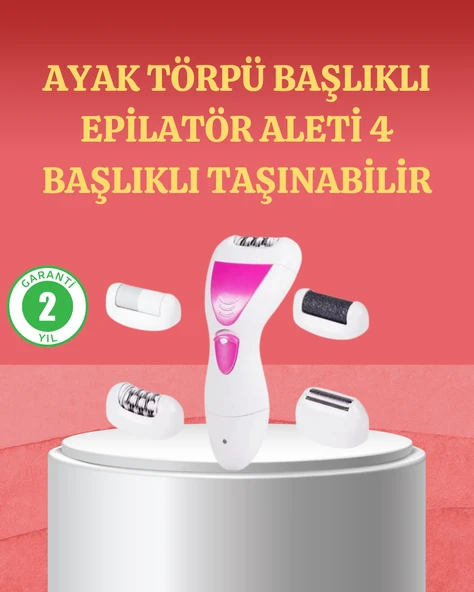 4 Başlıklı Kablosuz Şarjlı Epilasyon Cihazı ürün görseli 1