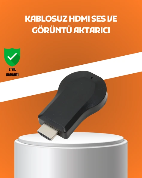 Yazılım Gerektirmeyen Kablosuz Mirroring Adaptörü – 1080p HD Görüntü Kalitesi ürün görseli 1