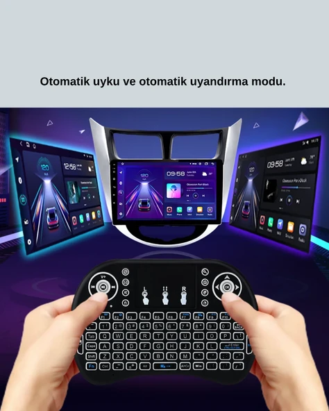 Işıklı Kablosuz Mini Klavye – 2.4 GHz, Dokunmatik Mouse Özellikli - Resim 5