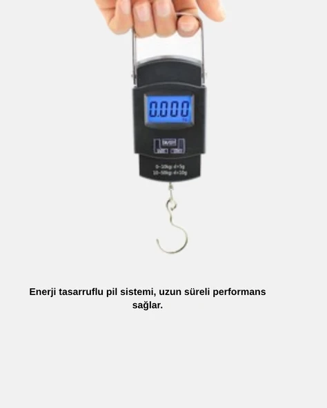 Portatif Dijital El Kantarı – Bavul, Kargo ve Paket Tartı Cihazı 50 Kg - Resim 2