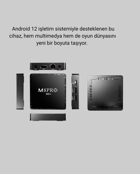 M8Pro Mini 2 10K Android TV Box – Oyun Konsolu ve Akıllı Medya Merkezi - Resim 4