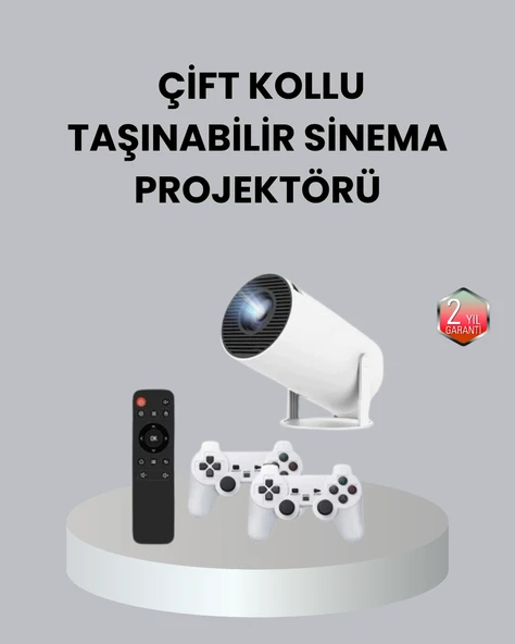 4K Wi-Fi 6 Projeksiyon Cihazı – 10.000+ Oyun Desteği, Kablosuz Bağlantı ve Çoklu Giriş Portları ürün görseli 1