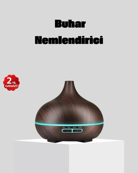 550 ml Büyük Su Hazneli Ultrasonik Nemlendirici ve Aromaterapi Difüzörü ürün görseli 1