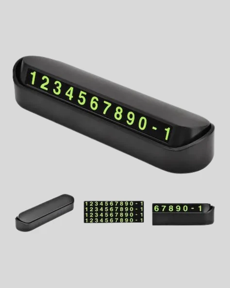 Gri Alüminyum Araç İçi Telefon Numaratörü – Dayanıklı, Modern ve Net Görünürlük Sağlayan Tasarım - Resim 3