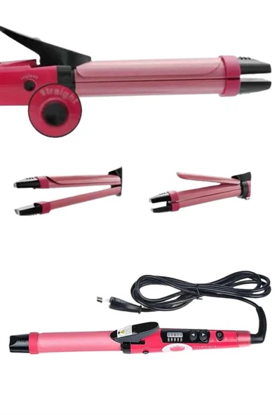 Saç Düzleştirici Şekillendirici Saç Maşası İkili Şekillendirici Isı Ayarlı - Resim 5