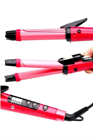 Saç Düzleştirici Şekillendirici Saç Maşası İkili Şekillendirici Isı Ayarlı - Resim 3