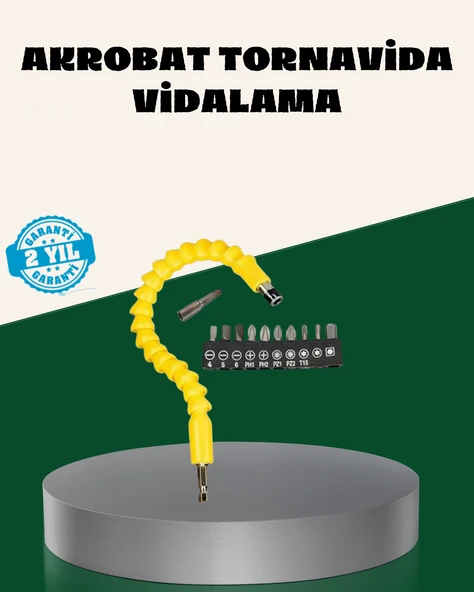 12 Parça Akrobat Bits Seti Çok Amaçlı Vidalama Dayanıklı Çelik ürün görseli 1