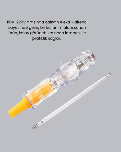 110-220V Elektrik Test Kalemi Korozyona Dayanıklı Nikel Kaplamalı - Resim 4