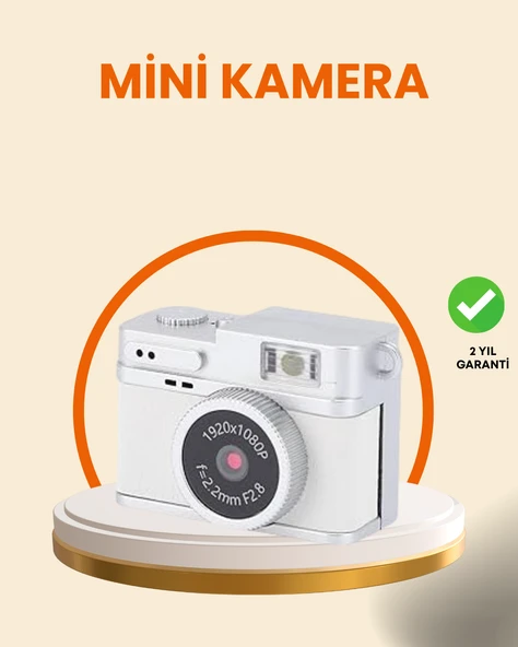 Kompakt Mini Kamera Retro Tasarım 128GB Hafıza 1080P Video ürün görseli 1