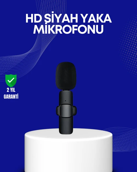 Lightning Girişli 2’li Kablosuz Yaka Mikrofonu Çift Kişilik Kayıt ürün görseli 1