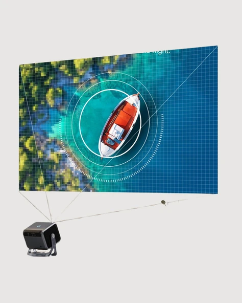 Smart Projector Android TV Taşınabilir Gimbal Standlı - Resim 4