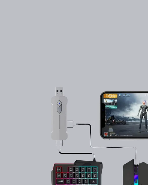 Mobil Gaming Set Klavye + Mouse + Dönüştürücü 5’li Paket Yüksek DPI Bluetooth - Resim 3