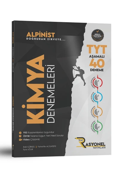 TYT Kimya 40 AŞAMALI Deneme Seti (ALPİNİST SERİSİ / ÖSYM AYARINDA) - Resim 2