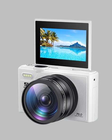 Taşınabilir 5K UHD Fotoğraf ve Video Kamera Otofokus WiFi - Resim 5