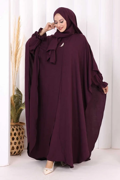 Pançolu Elbise Takım 8002 Mürdüm - Resim 2