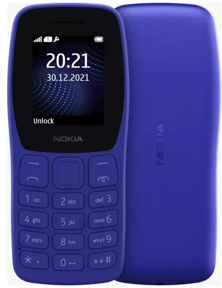 Nokia 105 Cep Telefonu Mavi (2 Yıl Kvk Garantili) ürün görseli 1
