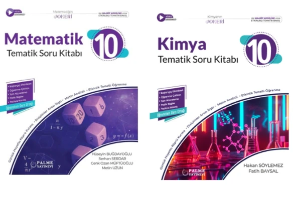 PALME YAYINEVİ 10.SINIF JOKER MATEMATİK - KİMYA TEMATİK SORU BANKASI ürün görseli 1