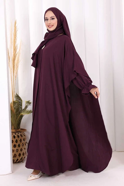 Pançolu Elbise Takım 8002 Mürdüm - Resim 3