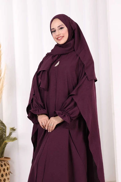 Pançolu Elbise Takım 8002 Mürdüm - Resim 6