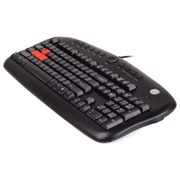 A4 TECH KB-28G Q Türkçe USB Multimedya Siyah Klavye - Resim 2
