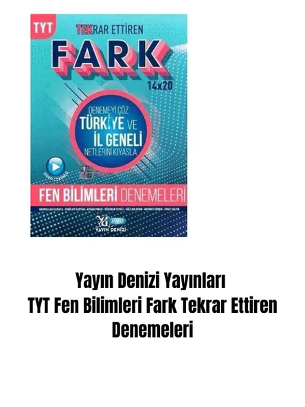 Yayın Denizi Yayınları  TYT Fen Bilimleri Fark Tekrar Ettiren Denemeleri ürün görseli 1
