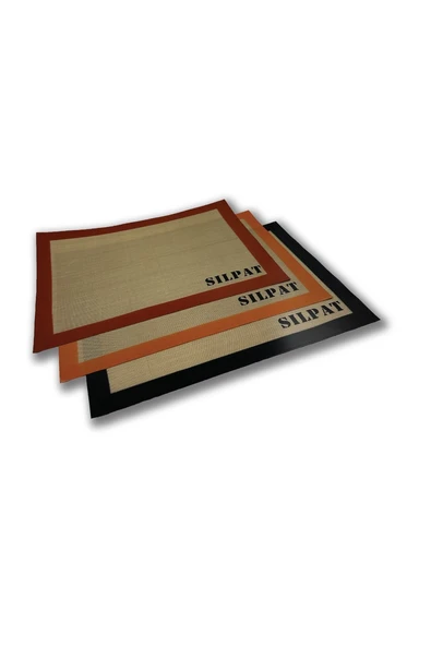 Profesyonel Yanmaz Yapışmaz Yıkanabilir Turuncu Silikon Pişirme Matı - 30cmx40cm - Resim 4