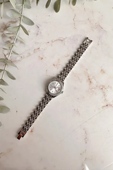 Aetos Gümüş Kadran Gümüş Kordon Kadın Kol Saati - Resim 3