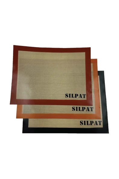Profesyonel Yanmaz Yapışmaz Yıkanabilir Kırmızı Silikon Pişirme Matı - 30cmx40cm - Resim 3