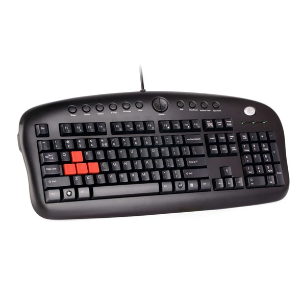 A4 TECH KB-28G Q Türkçe USB Multimedya Siyah Klavye ürün görseli 1