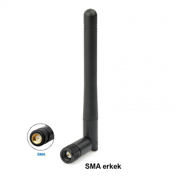 SMA erkek konnektörlü modem anteni 2.4Ghz 3dbı anten - Resim 2