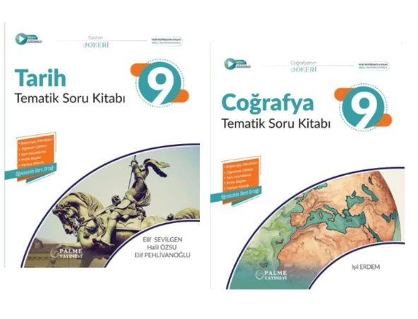 PALME YAYINEVİ 9.SINIF JOKER TARİH - COĞRAFYA TEMATİK SORU BANKASI ürün görseli 1